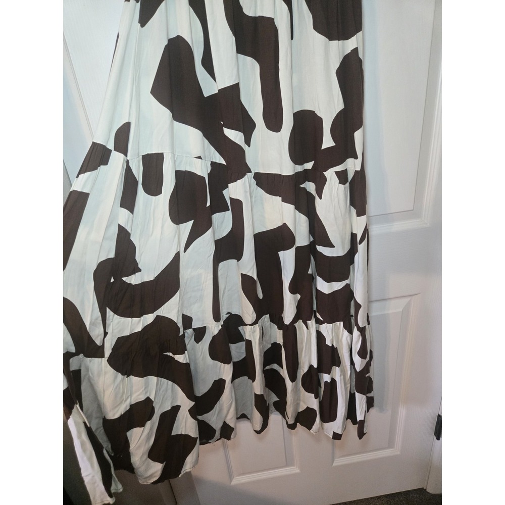 Abel The Label Maxi Dress Smocked One Sleeve Size Large Nwt - Picture 4 of 7